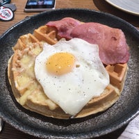 Photo taken at Wafflemeister by James S. on 10/21/2017