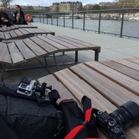 Photo taken at Archipel des Berges de Seine | Jardin flottant Niki de Saint Phalle by Alan B. on 4/1/2015