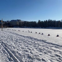 Photo taken at Siltasaaren puulaituri by Salla T. on 2/22/2023