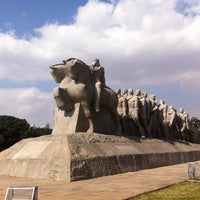 Photo taken at Monumento às Bandeiras by Murilo G. on 4/27/2013