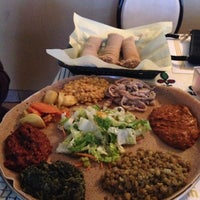 Photo taken at Merkato Ethiopian Cafe by Lk on 1/10/2016