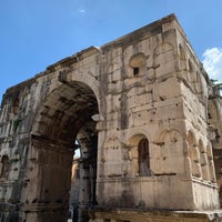 Photo taken at Arco di Giano by Nick J. on 8/20/2020