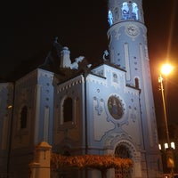 Photo taken at Kostol sv. Alžbety (The Blue Church) by dym á. on 11/22/2023