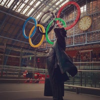 Photo taken at Olympic Logo St Pancras by Gordon C. on 7/19/2012