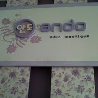 Photo taken at Ando Hair Boutique by Mega W. on 3/1/2012