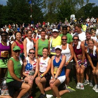 Photo taken at Peachtree Road Race Finish Line by Tracy on 7/4/2012