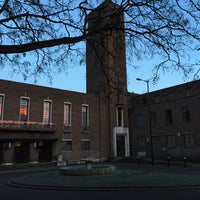 Photo taken at Hornsey Town Hall Square by Nils M. on 12/20/2014
