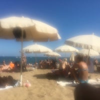 Photo taken at Barceloneta Beach by Y Hamit on 6/18/2017