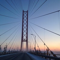 Photo taken at Югорский мост by Lyubov M. on 1/2/2015