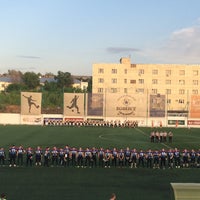 Photo taken at Стадион «Волга» by Evgeny K. on 5/30/2015