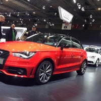Photo taken at Audi stand #BMS2014 by Thomas D. on 1/23/2014