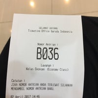 Photo taken at Garuda Indonesia Sales &amp;amp; Ticketing Office by anne t. on 4/2/2017