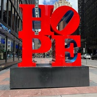 Photo taken at HOPE Sculpture by Robert Indiana by Intrepid T. on 7/4/2021