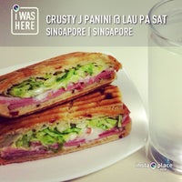 Photo taken at Crusty J Panini @ Lau Pa Sat by Marcus H. on 2/22/2013