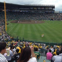 Photo taken at Hanshin Koshien Stadium by nanamarumix on 6/27/2015