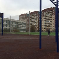 Photo taken at Стадион 599 Школы by Леночка Д. on 10/25/2015
