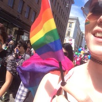 Photo taken at Helsinki Pride 2015 by merina k. on 6/27/2015