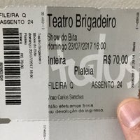 Photo taken at Teatro Brigadeiro by Jo S. on 7/23/2017