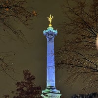 Photo taken at Place de la Bastille by Nigel on 12/24/2022