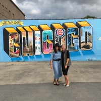 Photo taken at Greetings from Chicago (2015) mural by Victor Ving and Lisa Beggs by Katie H. on 8/11/2017