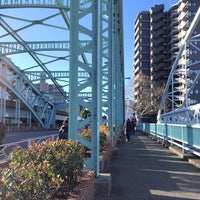 Photo taken at Senju-Ōhashi Bridge by hiro m. on 1/24/2024
