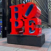 Photo taken at HOPE Sculpture by Robert Indiana by Jon S. on 12/19/2023