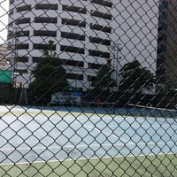 Photo taken at Ari Tennis Court by Hiroyuki I. on 8/16/2014