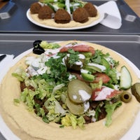 Photo taken at Hummus and Couscous Bar by Peter B. on 9/29/2018