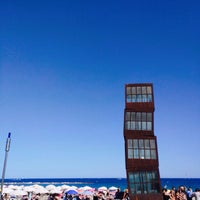 Photo taken at Barceloneta Beach by Monica on 8/7/2016