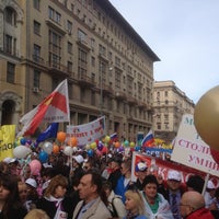 Photo taken at Tverskaya Street by Виктор К. on 5/1/2013