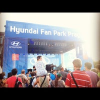 Photo taken at Hyundai Fan Park, Praha by Ceren on 6/23/2012