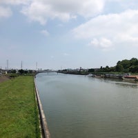 Photo taken at 小岩大橋 by Judi on 7/17/2019