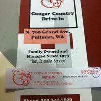 Cougar Country Drive In Menu