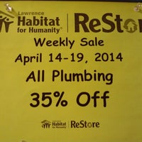 Photo taken at Lawrence Habitat for Humanity Restore by Lawrence R. on 4/16/2014