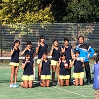 Photo taken at Tennis Courts, Koganei Park by Katsuhiko Y. on 11/17/2018