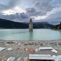 Photo taken at Reschensee / Lago di Resia by Sofiia Y. on 9/20/2021