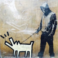 Photo taken at Banksy - &amp;quot;Keith Haring Dog &amp;amp; Hoodie&amp;quot; by Emma C. on 11/16/2014