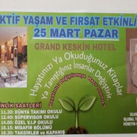 Photo taken at Grand Keskin Otel by Sultan Ç. on 3/25/2018