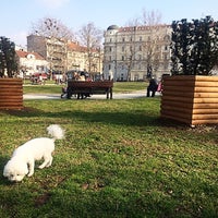 Photo taken at Park Ćirila i Metodija by Jelena L. on 3/1/2015