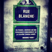 Photo taken at Rue Blanche by Cedric R. on 5/25/2013