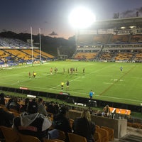 Photo taken at Mt Smart Stadium by Cameron M. on 4/11/2015