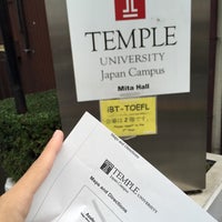 Photo taken at Temple University Japan Mita Hall by Rei on 11/9/2014