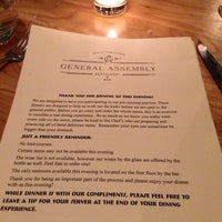 3/3/2014 tarihinde Nancy K.ziyaretçi tarafından General Assembly Restaurant &amp;amp; Bar'de çekilen fotoğraf