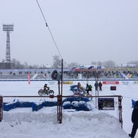 Photo taken at Стадион «Строитель» by Lena S. on 12/17/2016