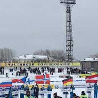 Photo taken at Стадион «Строитель» by Lena S. on 2/25/2017