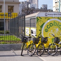 Photo taken at Estación 28 - Plaza Boedo [Ecobici] by Buenos Aires Ciudad on 9/23/2013