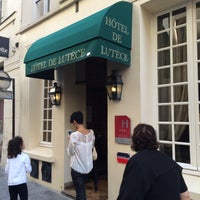 Photo taken at Hôtel de Lutèce by Sarah B. on 6/27/2015