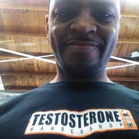 Photo taken at Testosterone Barber Shop by Rickey B. on 9/20/2012