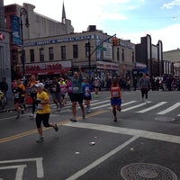 Photo taken at NYC Marathon Mile Marker 13 by Becca S. on 11/3/2013
