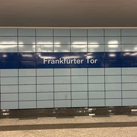 Photo taken at U Frankfurter Tor by Angélica C. on 6/19/2023